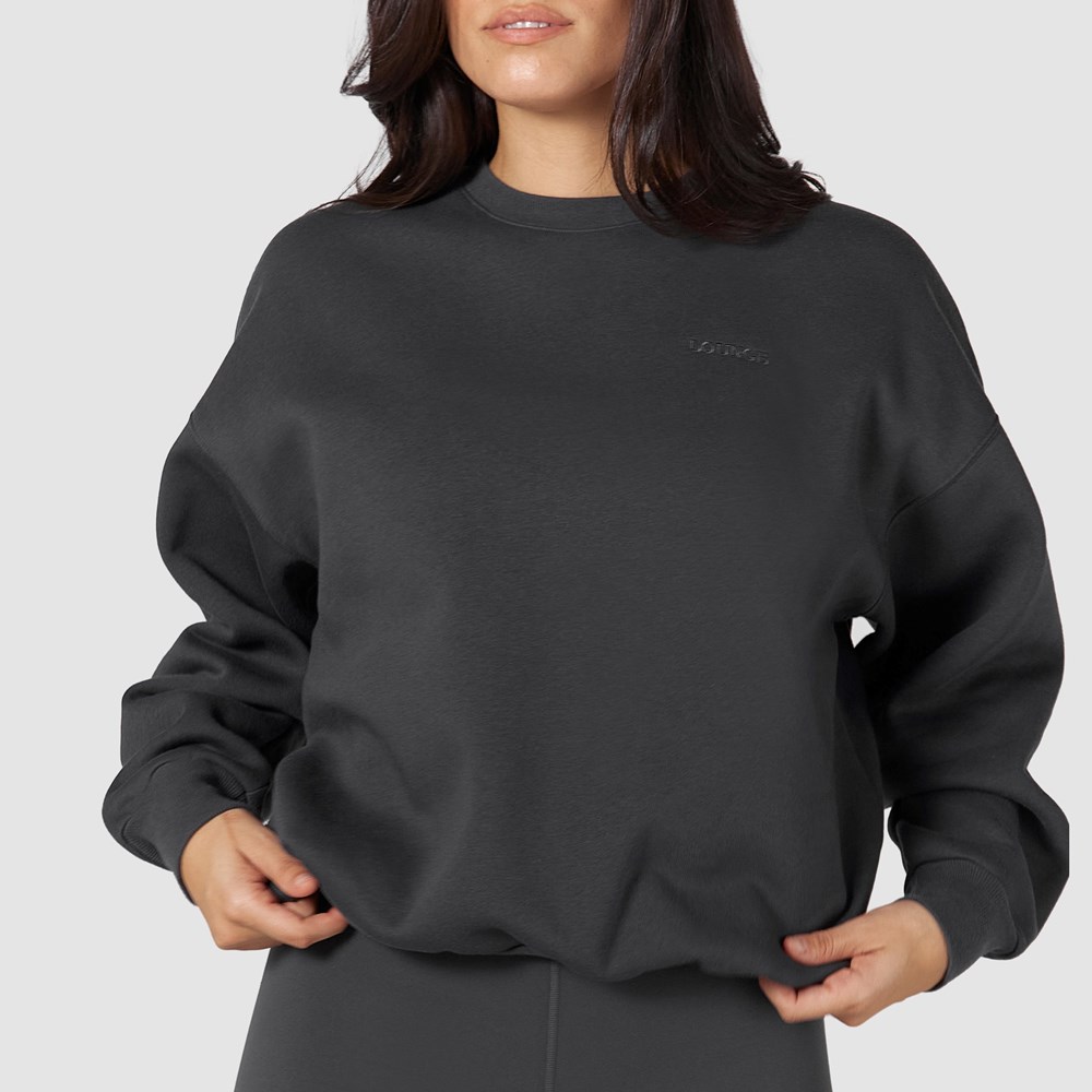 Lounge Underwear 365 Oversized Crew Neck Jumper Pebble | TAIQ-79263