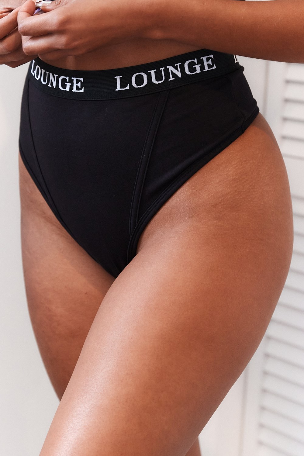 Lounge Underwear Bamboo Basic String Svarta | VWNX-04863