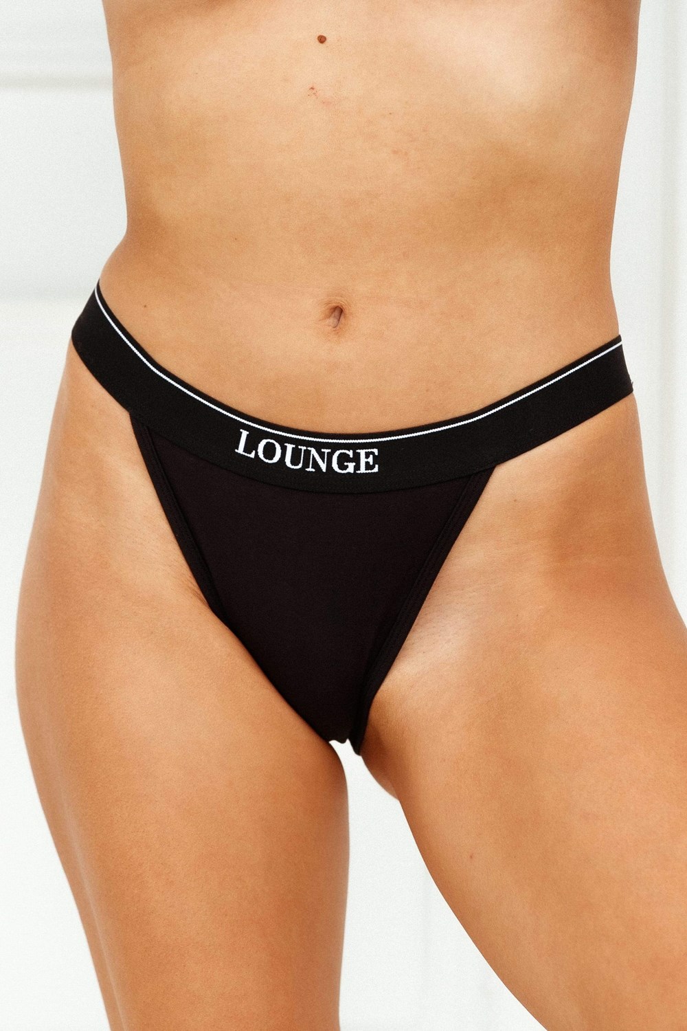 Lounge Underwear Bamboo Minimal Triangle Briefs Svarta | CUTO-54712