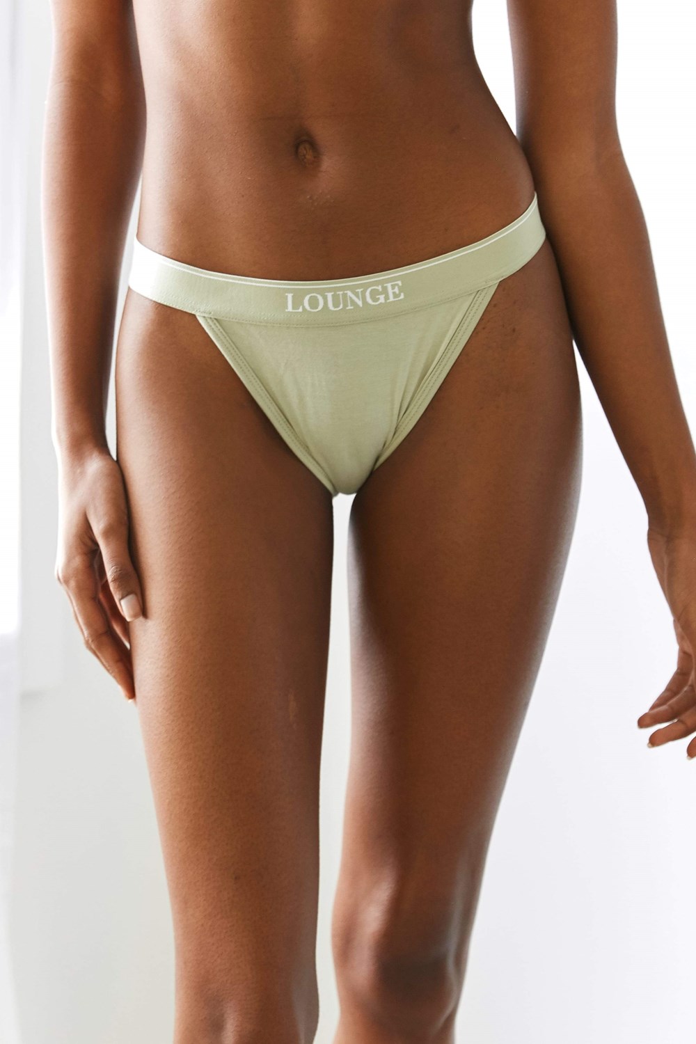 Lounge Underwear Bamboo Minimal Triangle Briefs Olivgröna | DQLM-51348