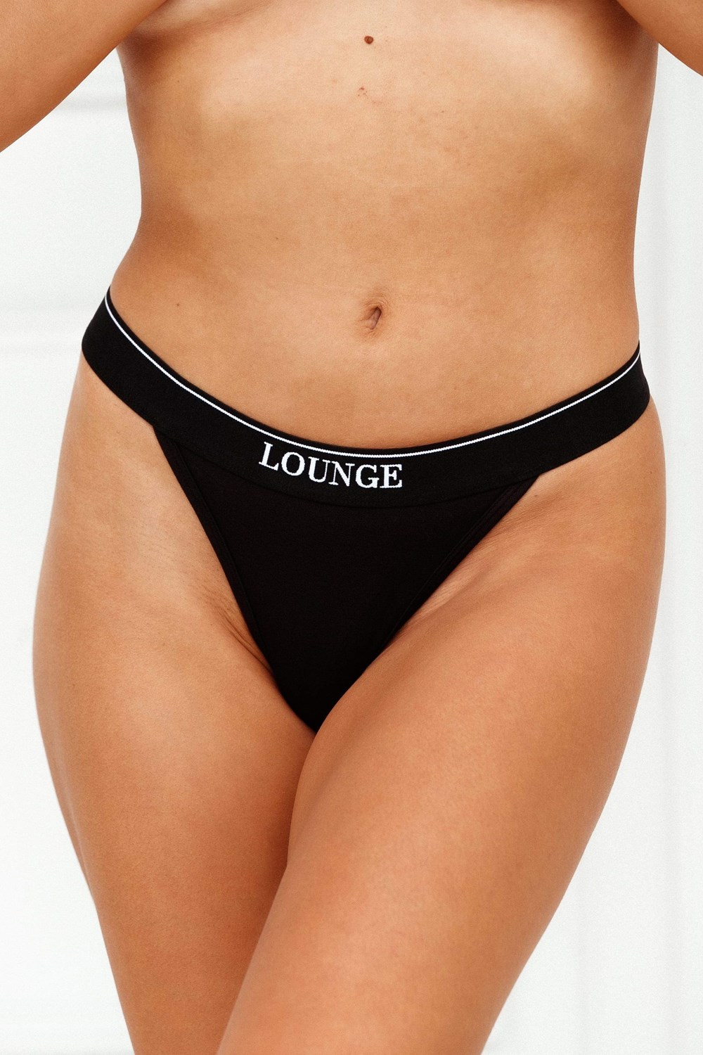 Lounge Underwear Bamboo Minimal Triangle String Svarta | NHFA-58796