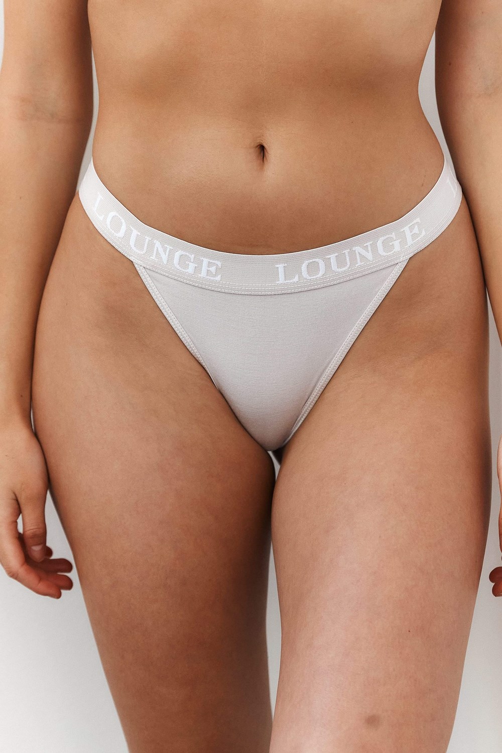 Lounge Underwear Bamboo Triangle String Grädde | FANX-83271