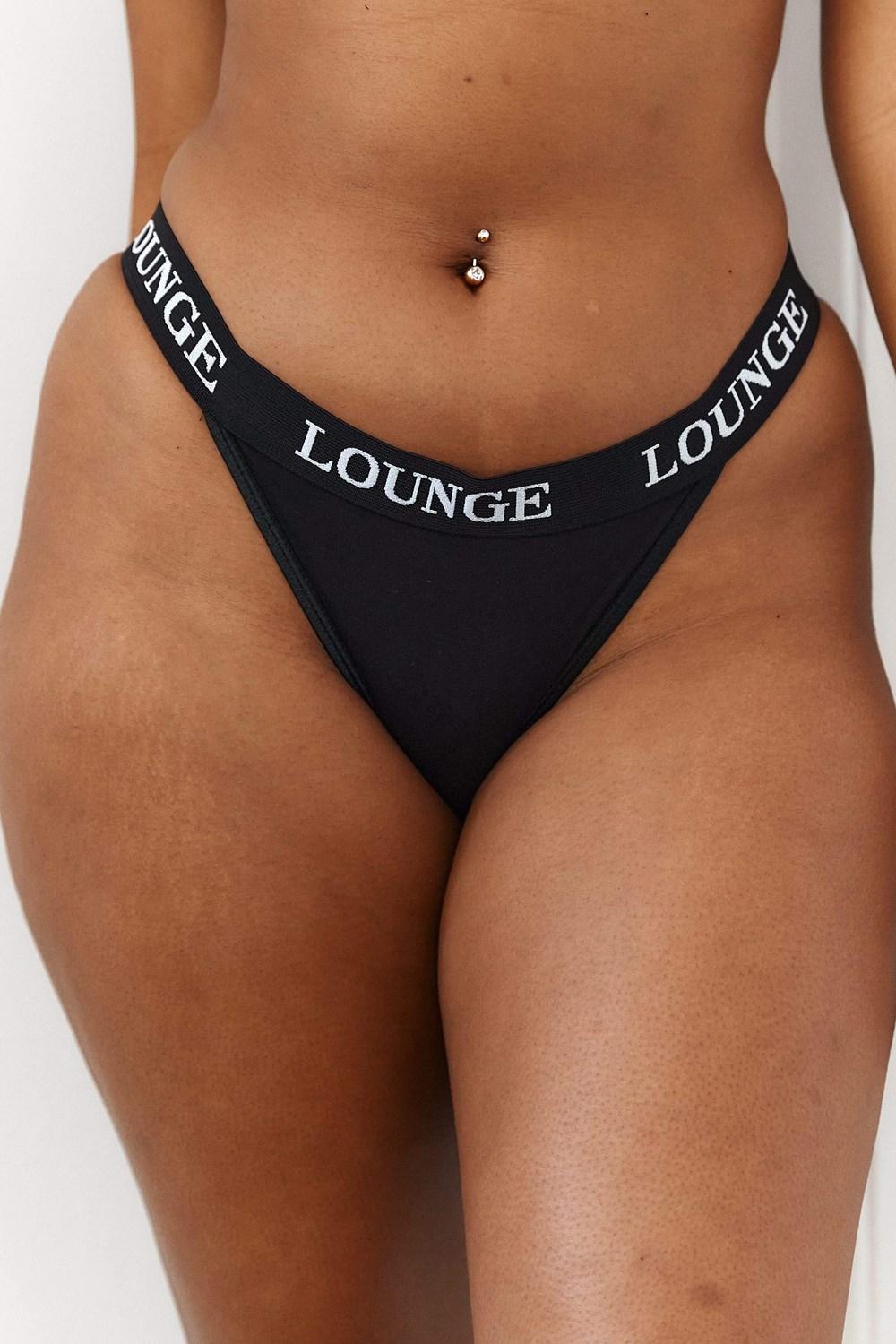 Lounge Underwear Bamboo Triangle String Svarta | MFXZ-24087