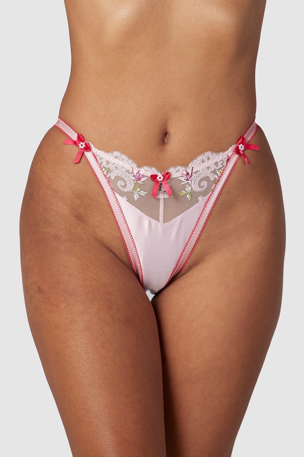 Lounge Underwear Bloom Embroidered Briefs Rosa | UVMO-25670