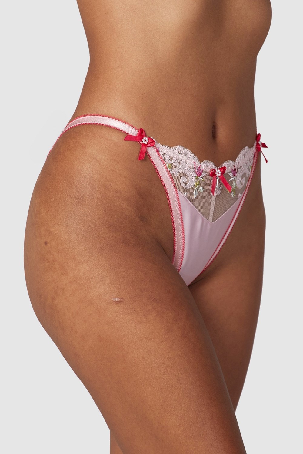 Lounge Underwear Bloom Embroidered Briefs Rosa | UYAD-06379