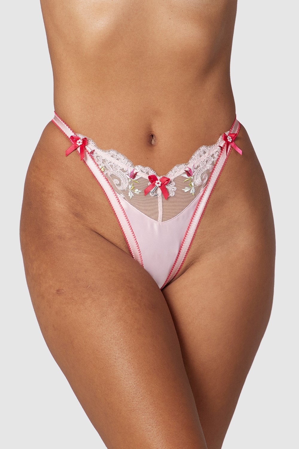 Lounge Underwear Bloom Embroidered G-string Rosa | BGNH-79564