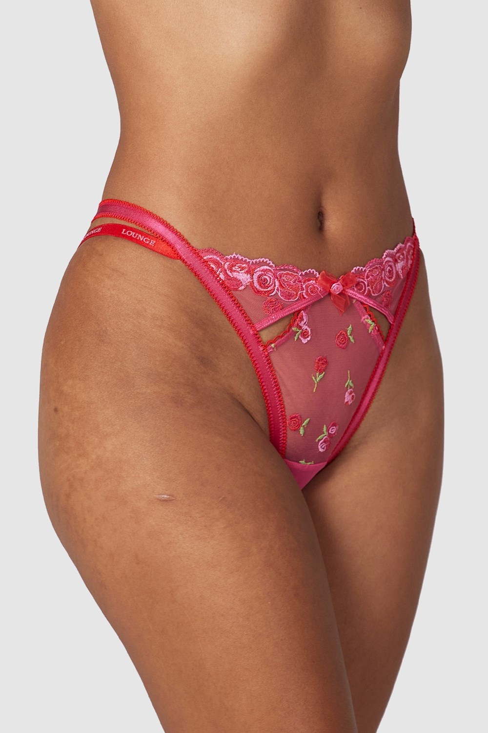 Lounge Underwear Blush Embroidered Briefs Rosa | FOKA-57621