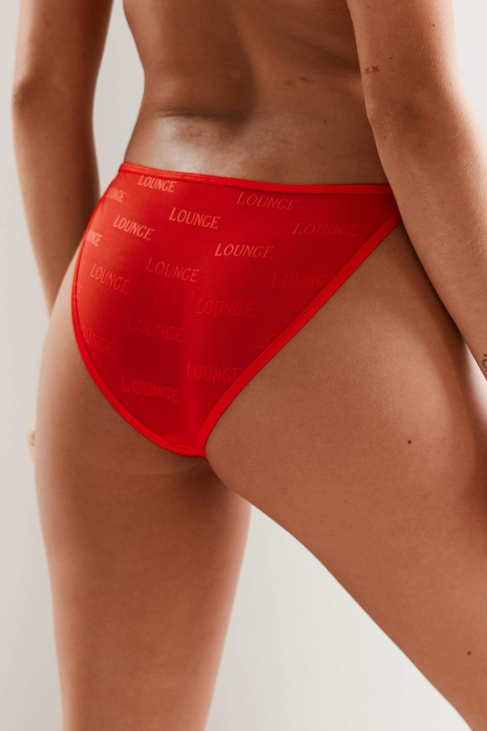 Lounge Underwear Bold Mesh Briefs Röda | LWCF-27863