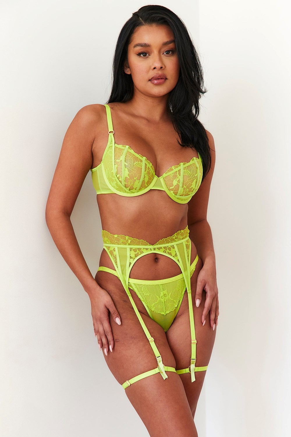 Lounge Underwear Carmen Intimates Set Lime | DQTZ-46723