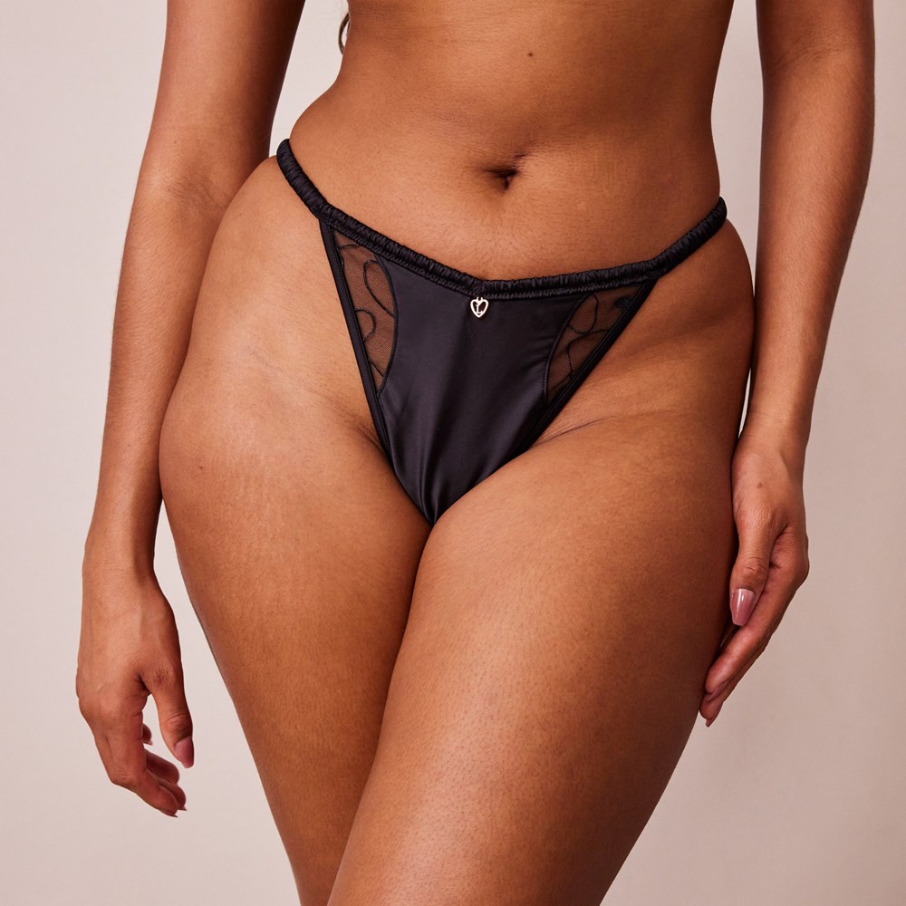 Lounge Underwear Cherish G-string Svarta | DRMU-86295