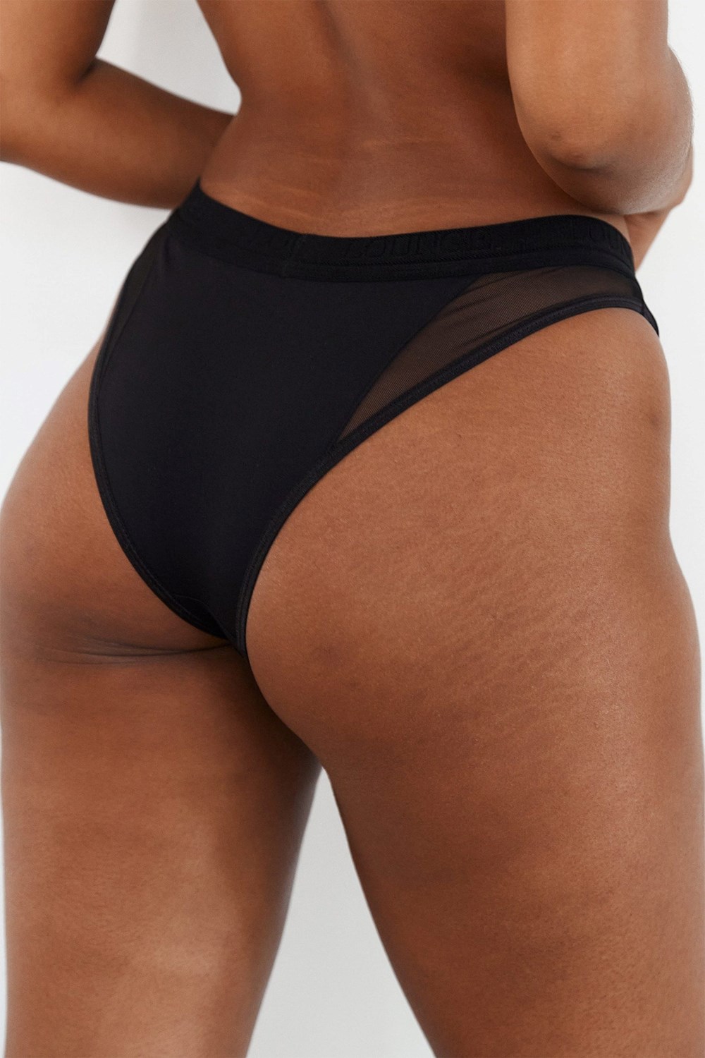 Lounge Underwear Contour Mesh Briefs Svarta | LWEH-68452