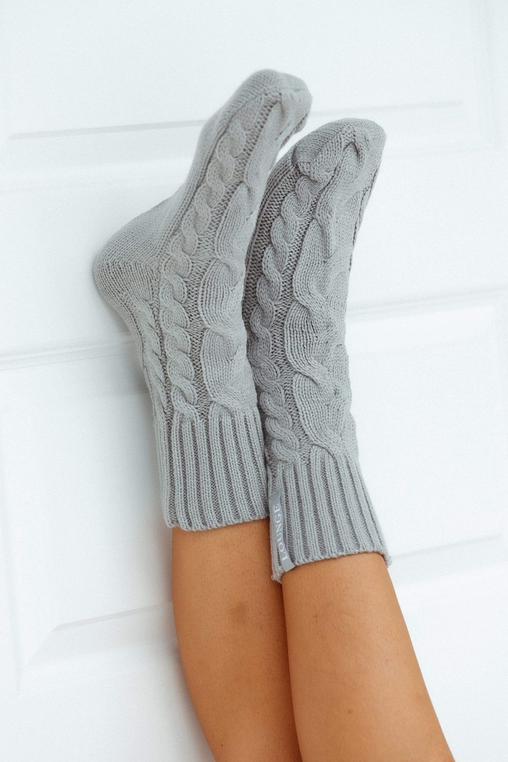 Lounge Underwear Cosy Stickad Socks Grå | VKBW-69731