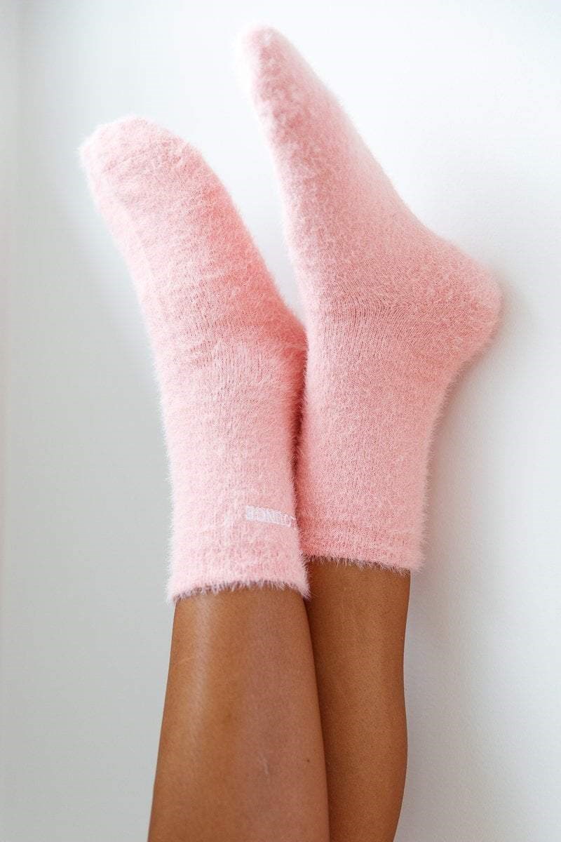 Lounge Underwear Embroidered Lounge Toastie Socks Rosa | IAKU-82439