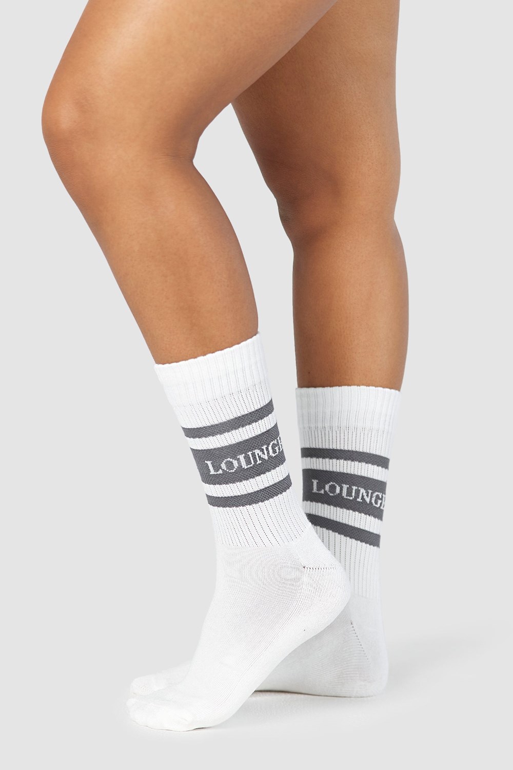 Lounge Underwear Essential Socks (Two Pack) Charcoal | PUOT-78690