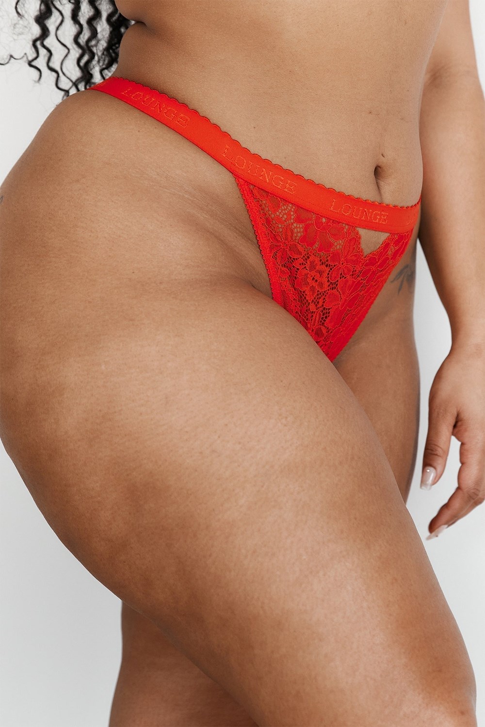 Lounge Underwear Flair String Röda | JDHK-49802