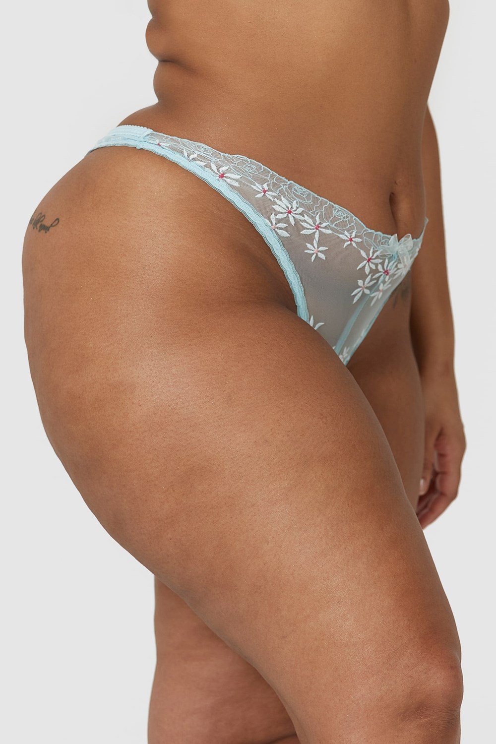 Lounge Underwear Fleur String Blå | IOYJ-85309