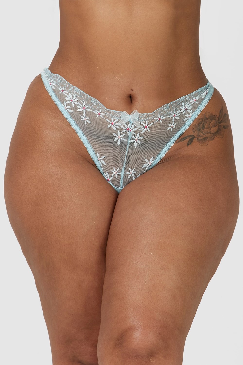 Lounge Underwear Fleur String Blå | IOYJ-85309