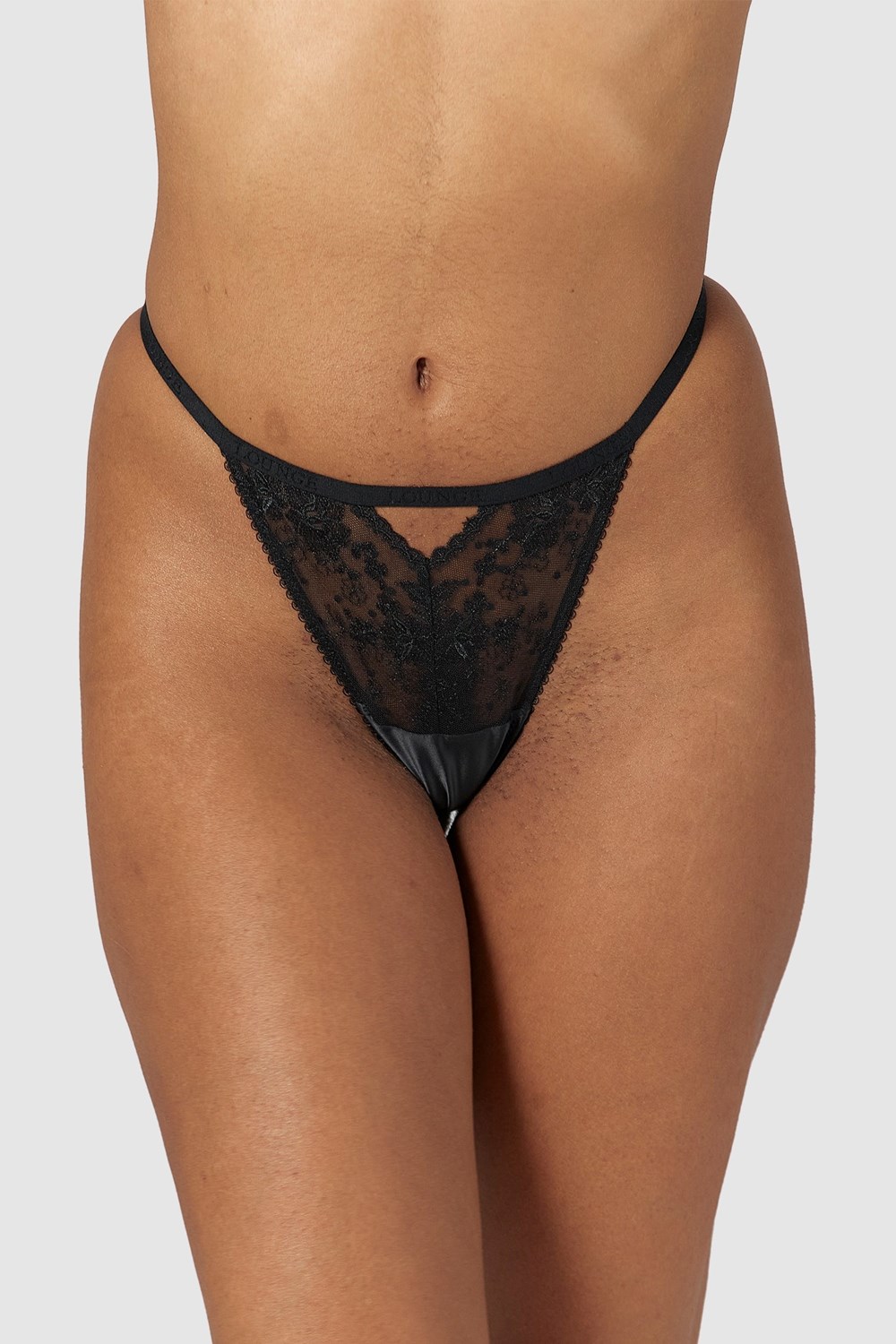 Lounge Underwear Flirt G-string Svarta | IYFA-35749