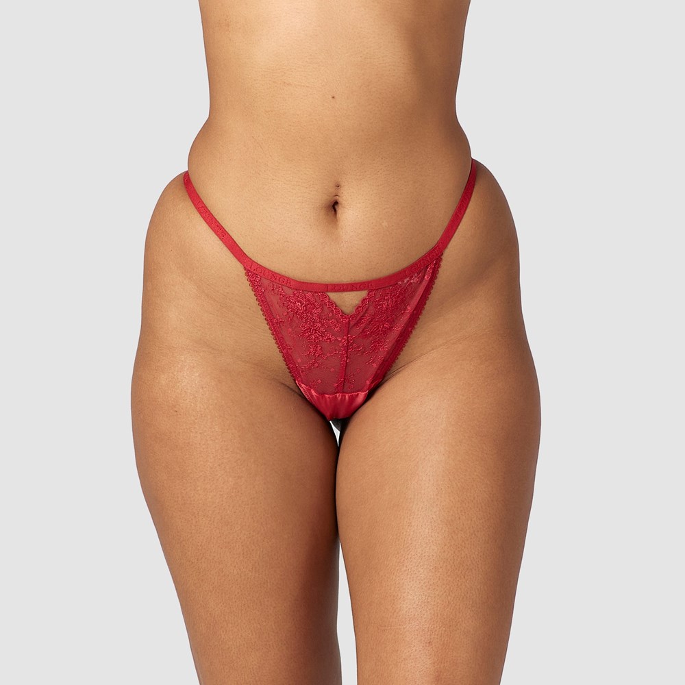 Lounge Underwear Flirt G-string Vinröda | XPYZ-06953