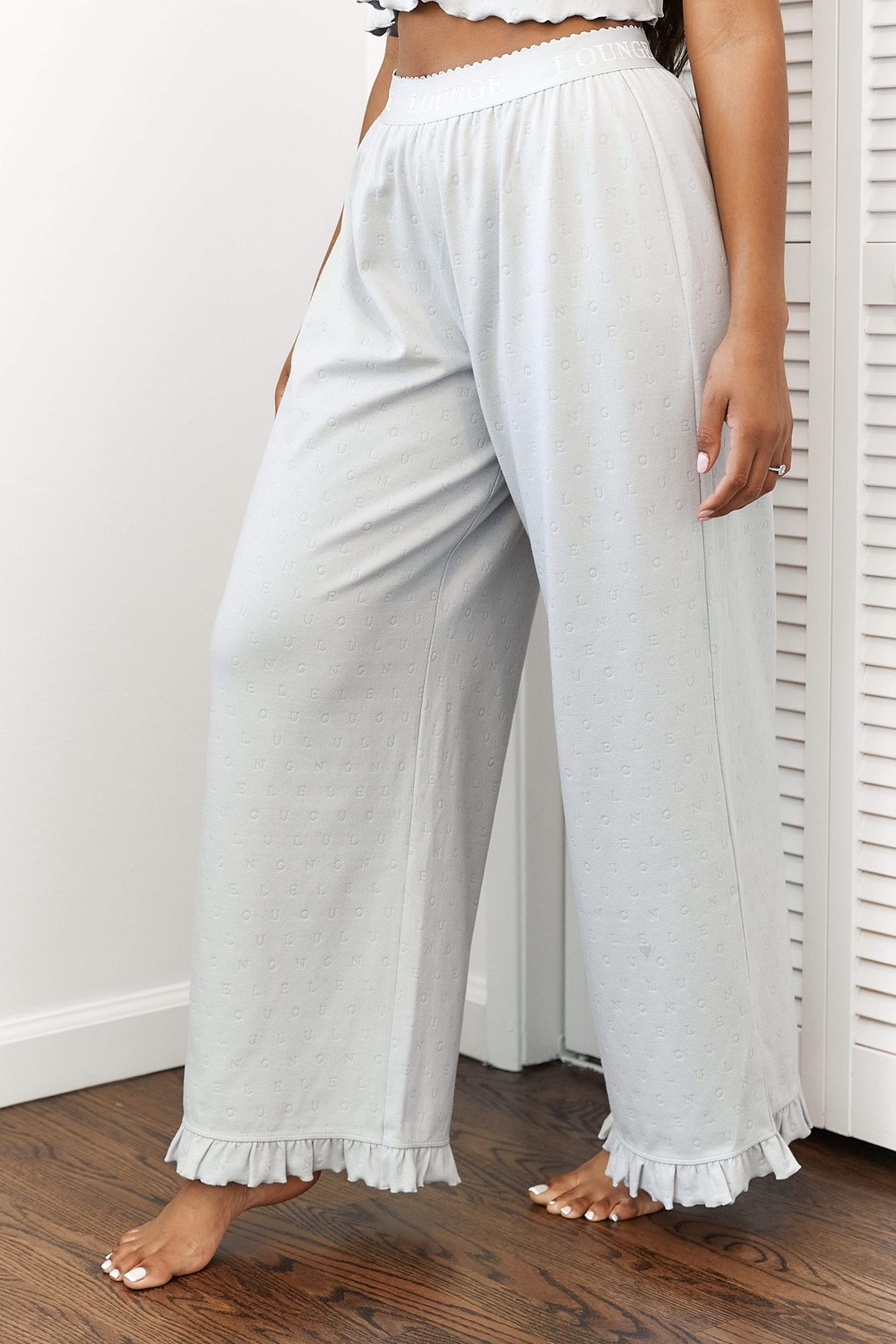 Lounge Underwear Frill Pajama Trousers Frost | YNMJ-35624