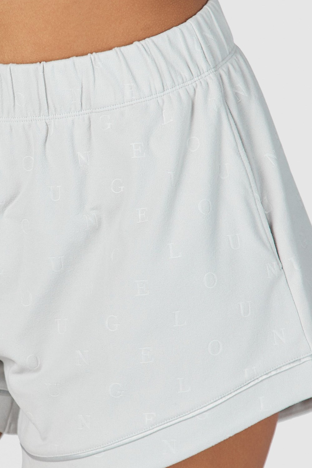 Lounge Underwear Luxury Embossed Pajama Shorts Frost | MFOR-36590