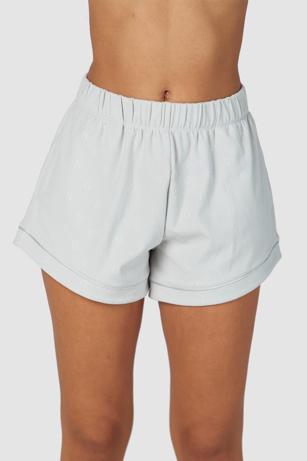 Lounge Underwear Luxury Embossed Pajama Shorts Frost | MFOR-36590