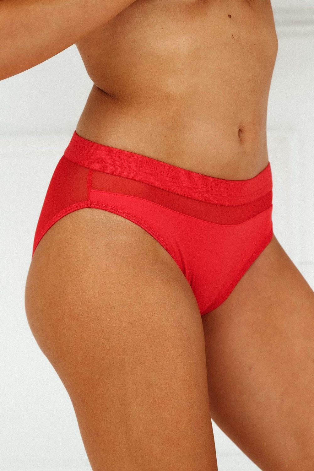 Lounge Underwear Mesh Briefs Röda | MEOD-81562