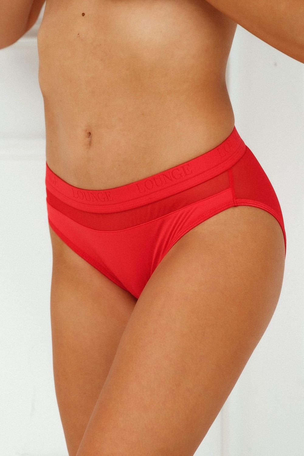 Lounge Underwear Mesh Briefs Röda | MEOD-81562