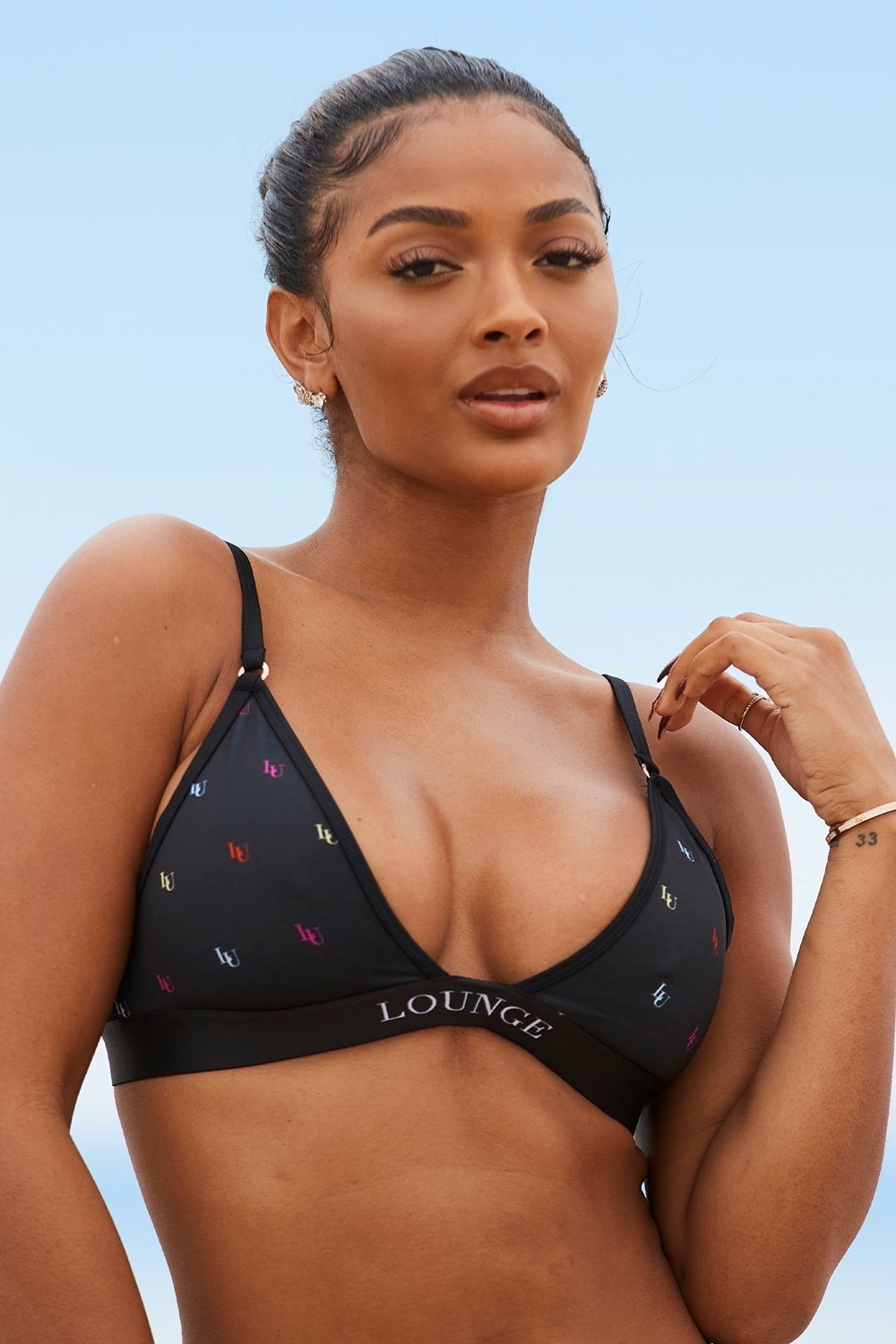 Lounge Underwear Miami Bikini Top Svarta | TZSV-27314