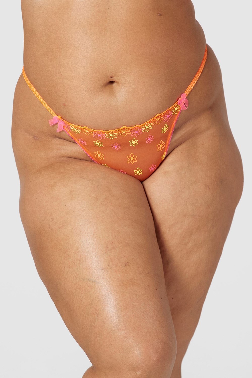 Lounge Underwear Neon G-string Orange | DXAQ-68253