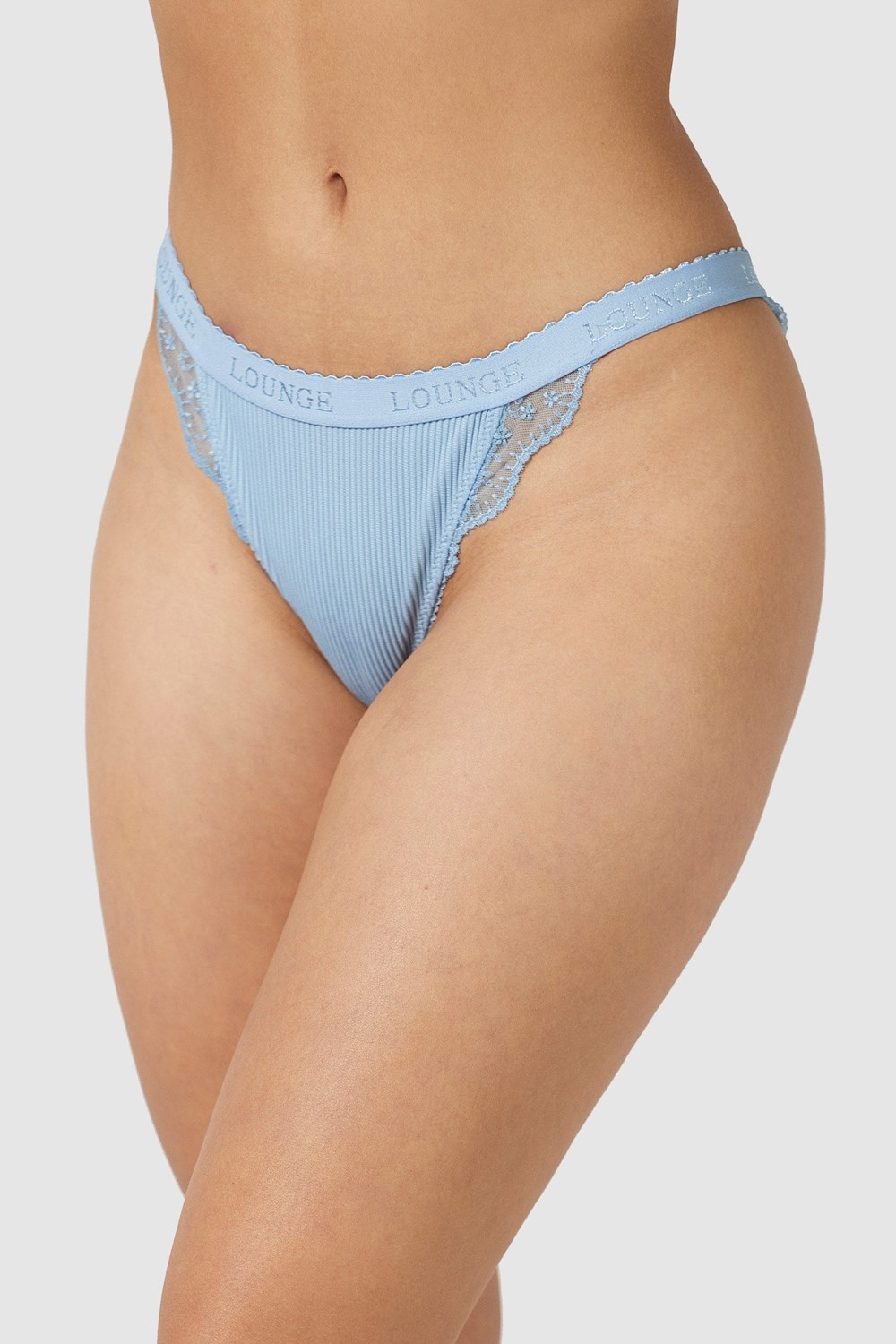 Lounge Underwear Räfflad Briefs Blå | GKNY-24857