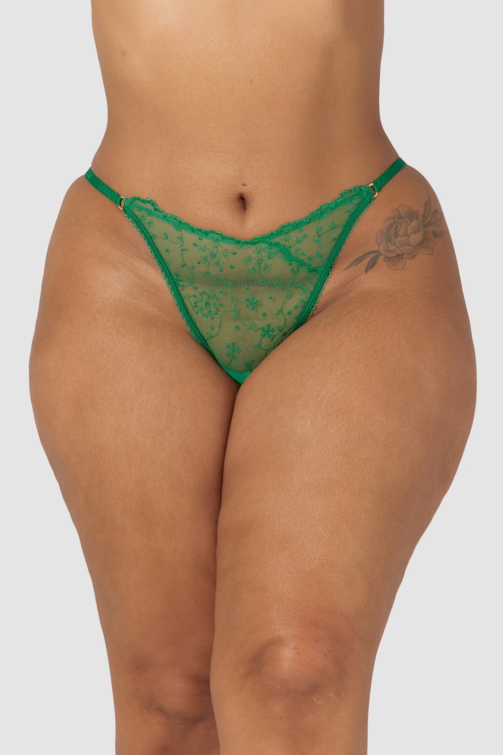 Lounge Underwear Slinky Open Back Briefs Emerald | CRJZ-76314