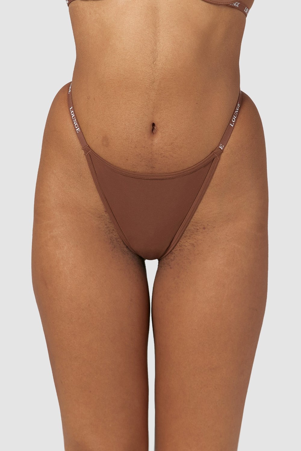 Lounge Underwear Smooth Klassiska String Chestnut | AVIJ-48705