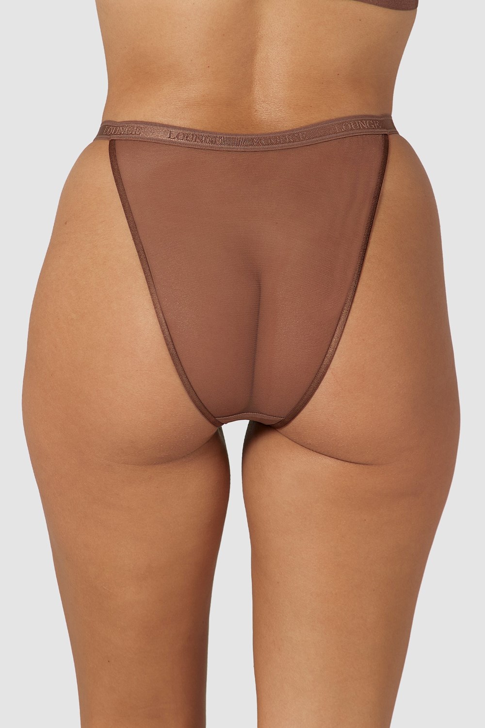 Lounge Underwear Smooth Mesh Briefs Chestnut | DROS-72961