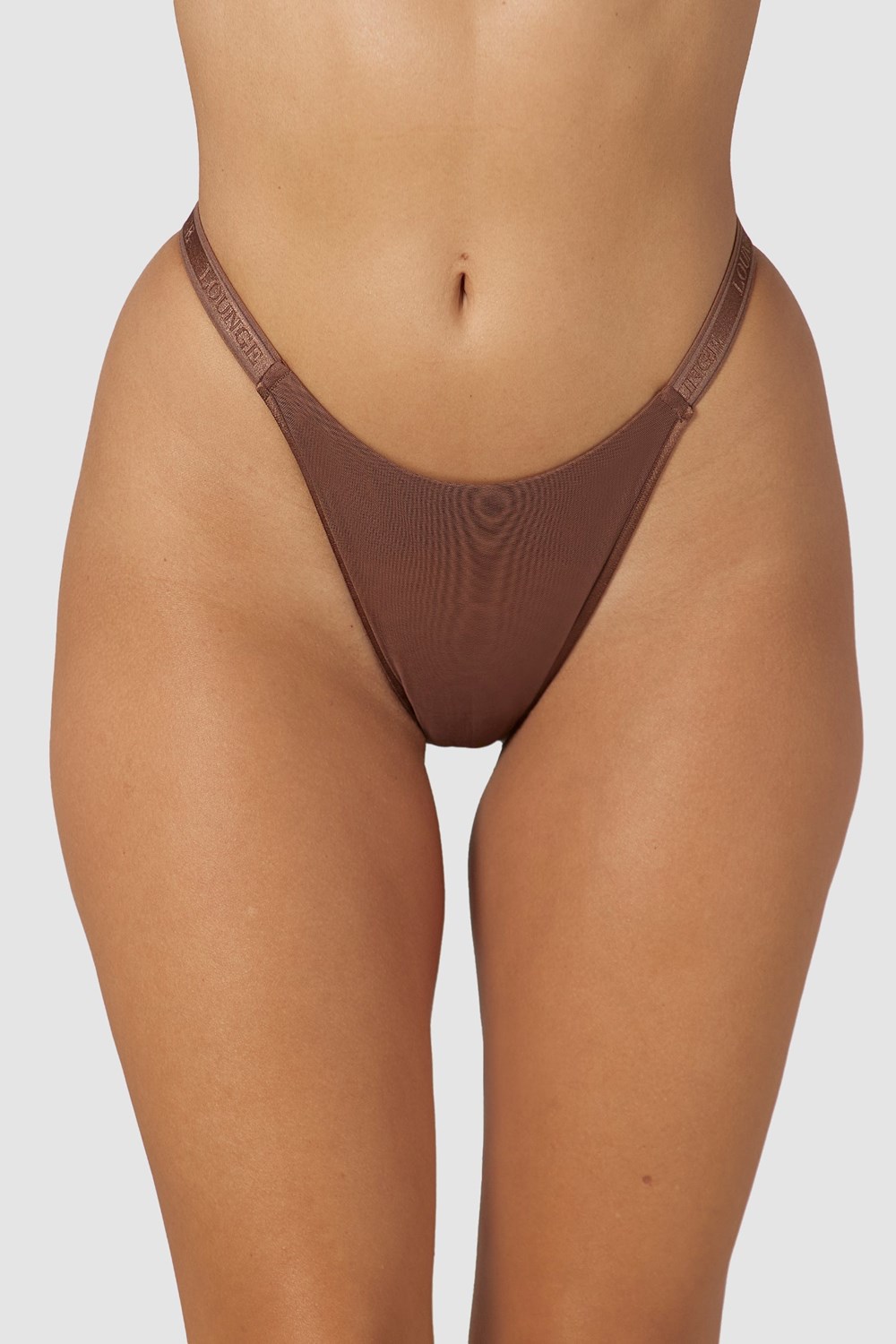 Lounge Underwear Smooth Mesh Briefs Chestnut | DROS-72961