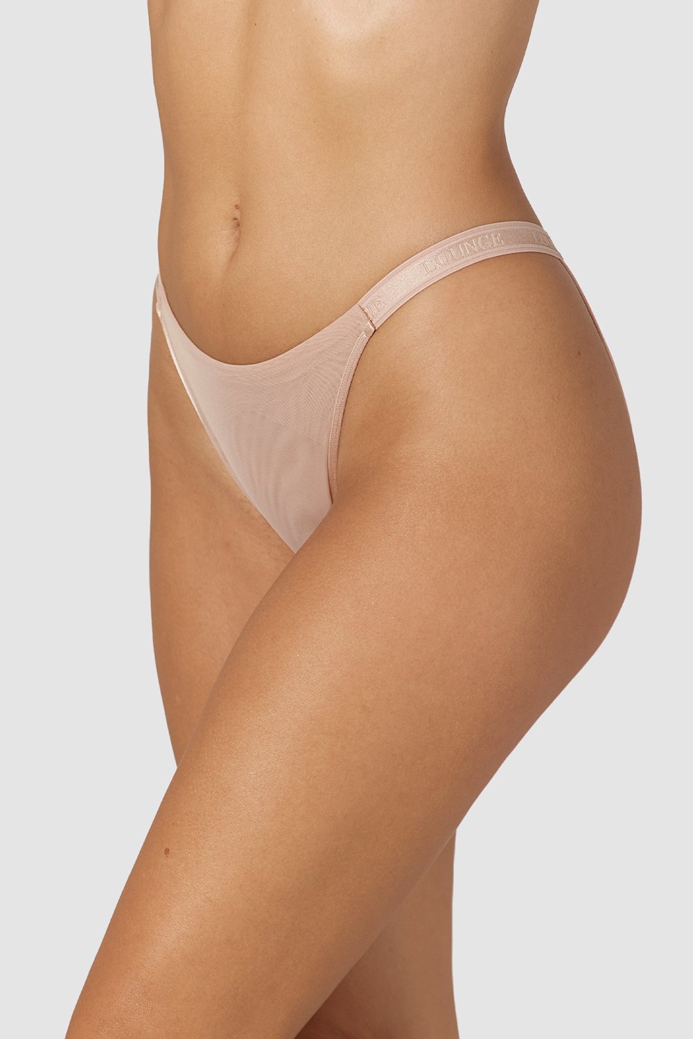 Lounge Underwear Smooth Mesh Briefs Taupe | XBPA-21587