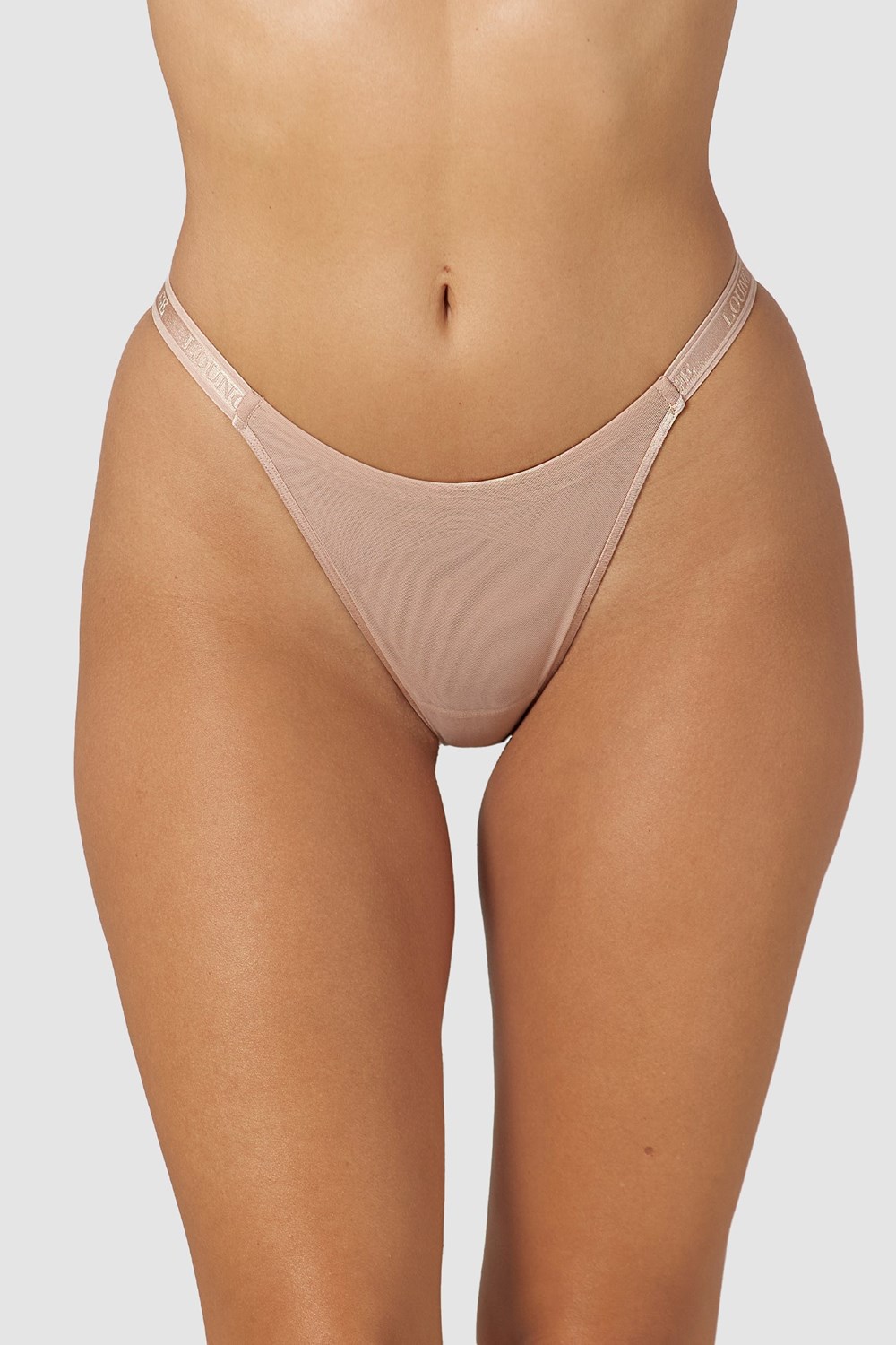 Lounge Underwear Smooth Mesh Briefs Taupe | XBPA-21587