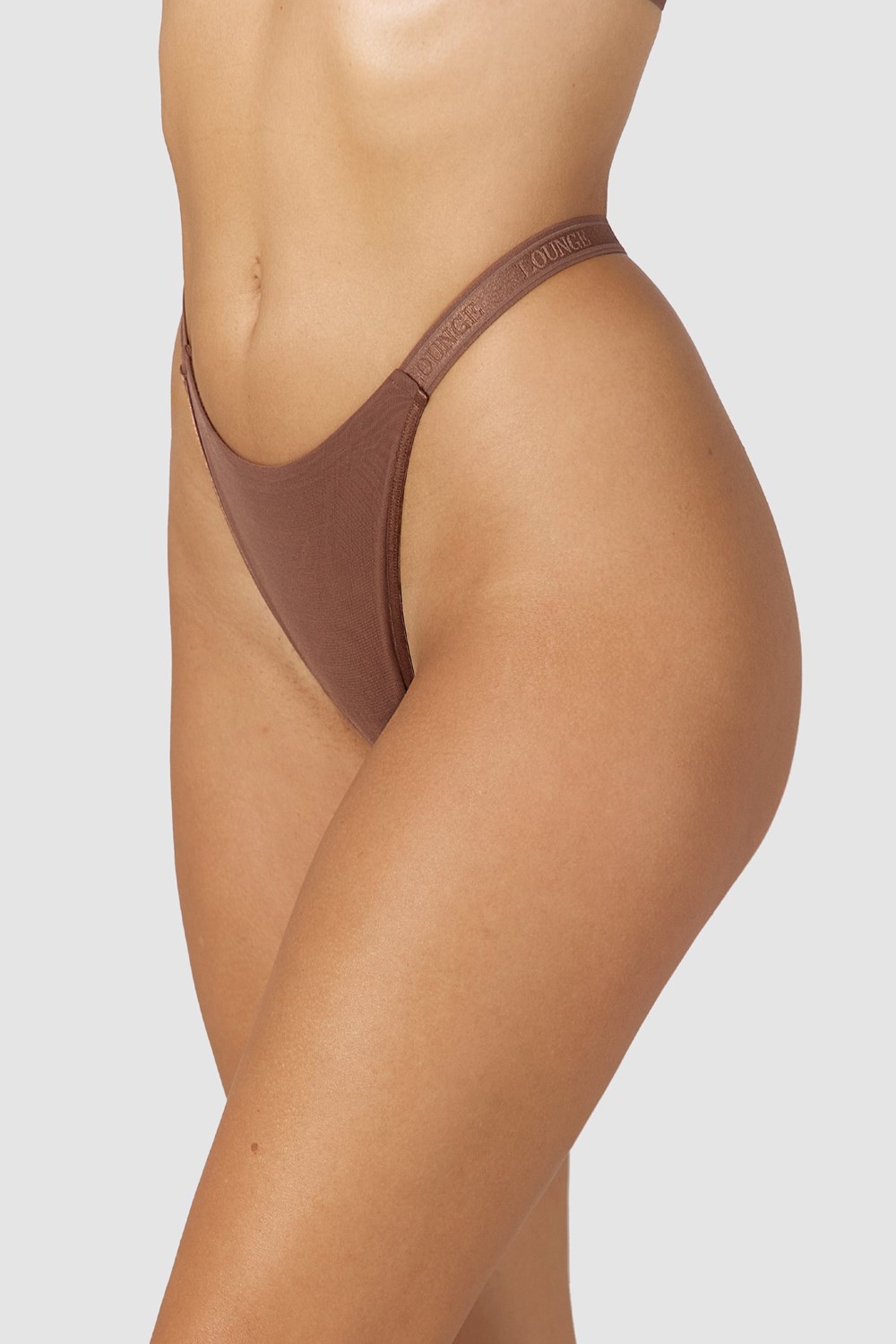 Lounge Underwear Smooth Mesh String Chestnut | KLFW-43205