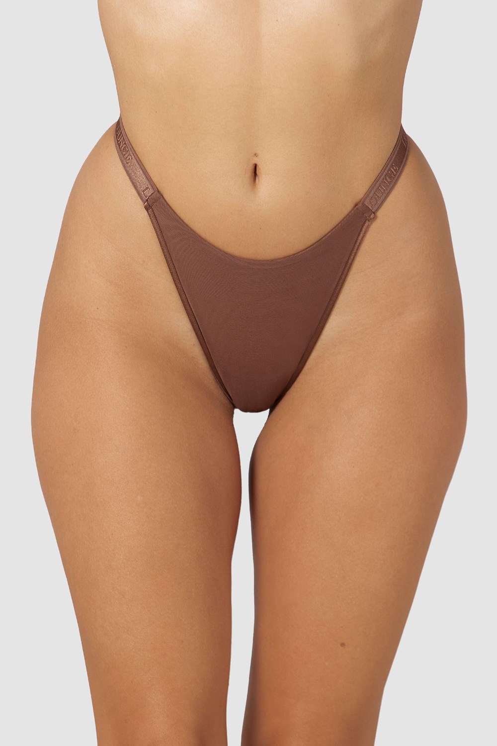 Lounge Underwear Smooth Mesh String Chestnut | KLFW-43205