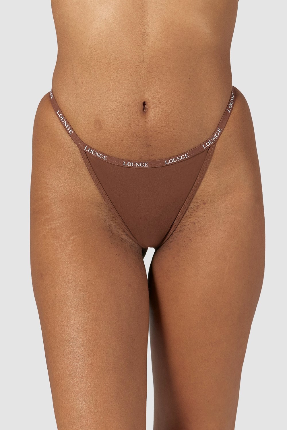 Lounge Underwear Smooth String Chestnut | ADEW-21650