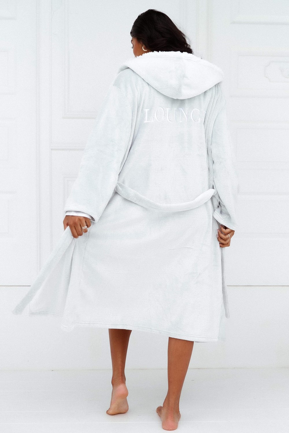 Lounge Underwear So Soft Luxury Dressing Gown Grå | BUWL-29751