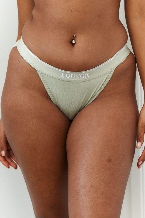 Lounge Underwear Bamboo Minimal Triangle Briefs Olivgröna | DQLM-51348