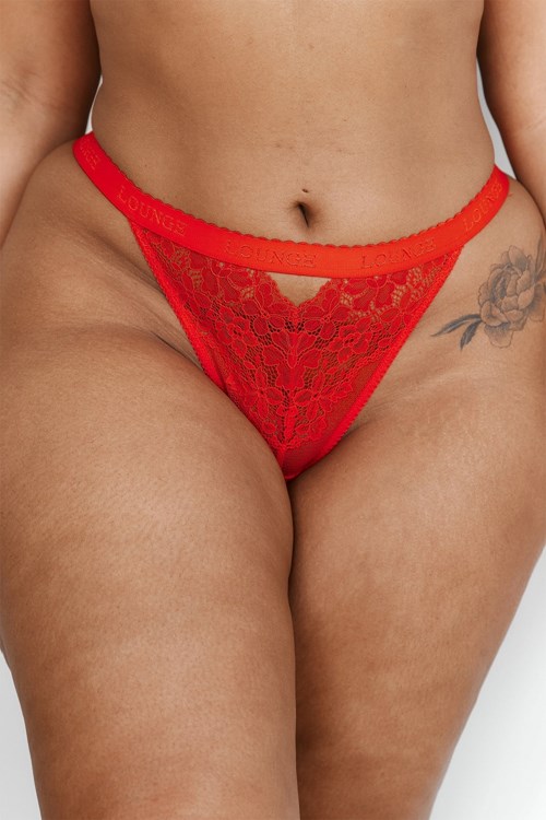 Lounge Underwear Flair String Röda | JDHK-49802