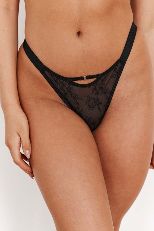 Lounge Underwear Grace String Svarta | TYVI-97641