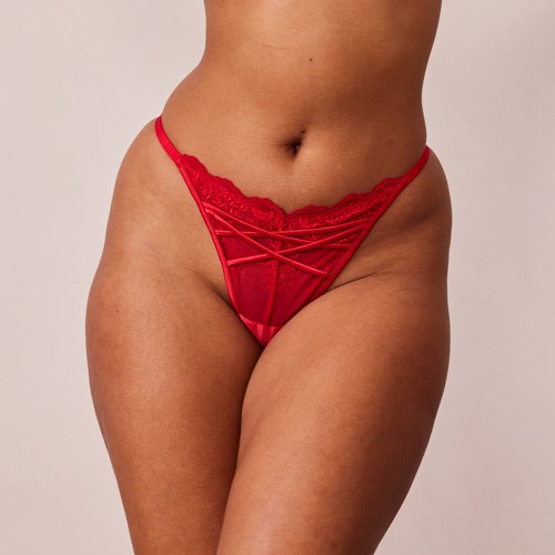 Lounge Underwear Seduce String Vinröda | JXWD-38792