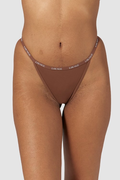 Lounge Underwear Smooth String Chestnut | OJCE-08236