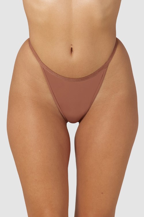 Lounge Underwear Your Everyday String Mocha | OZLF-48912